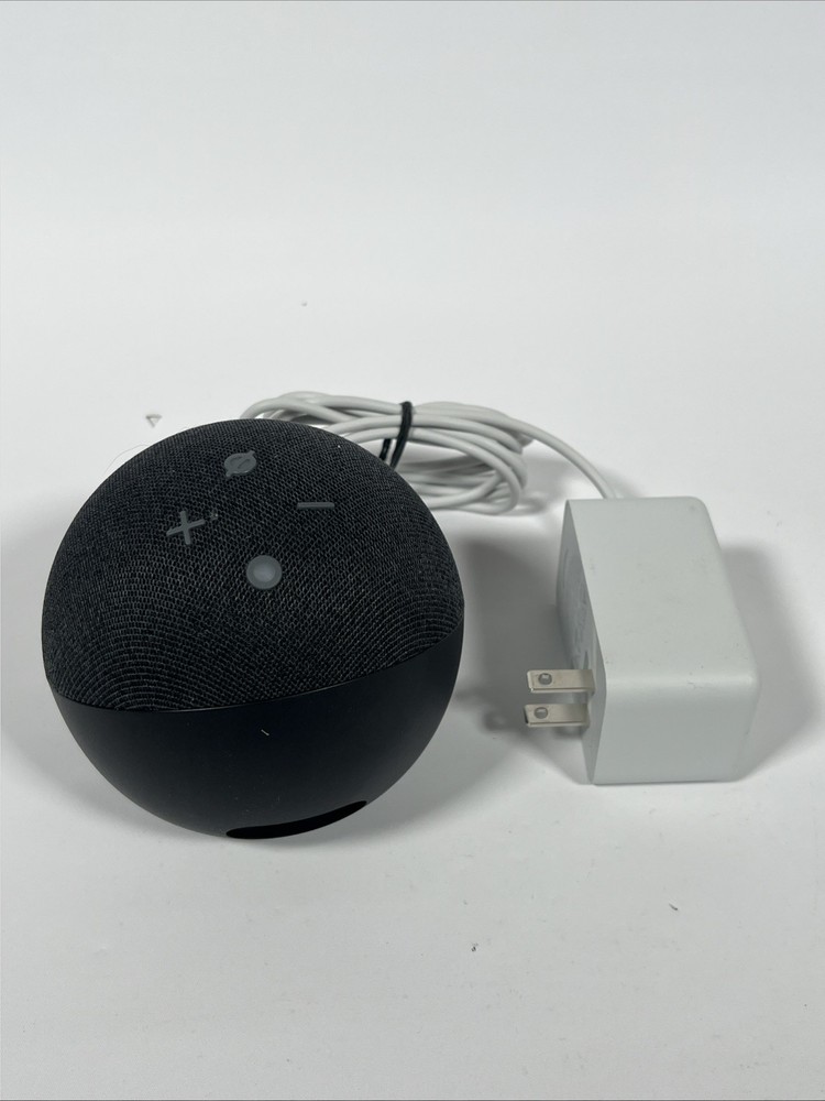 Amazon Echo Dot 4th Gen Smart Speaker Charcoal Black with Power Adapter B7W64E