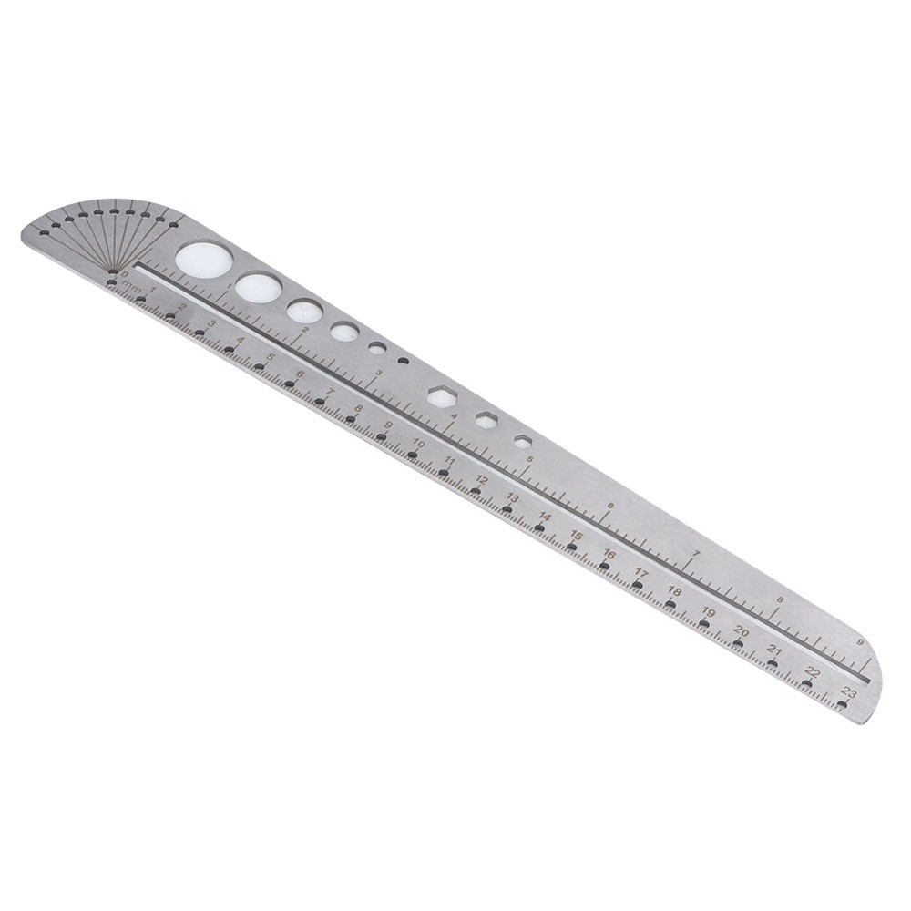 Scale Ruler Multifunctional Stainless Steel Compass Protractor Measuring