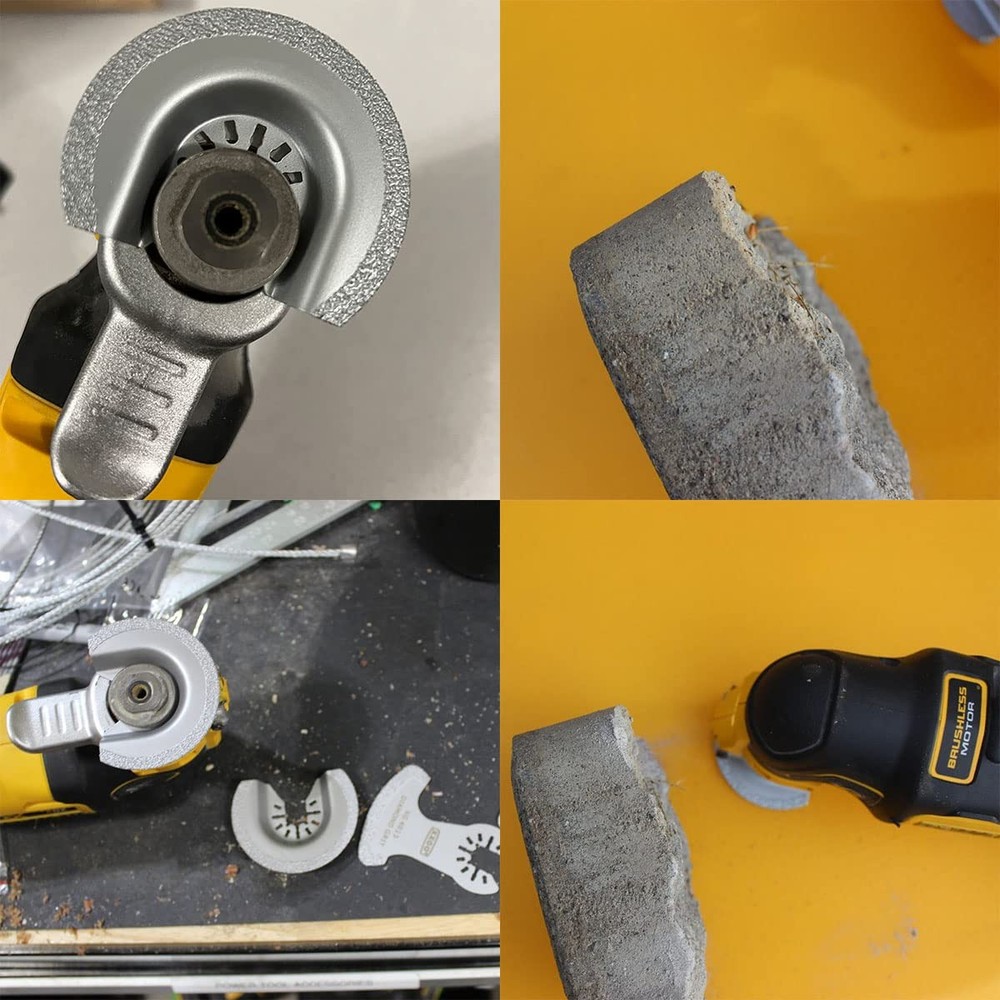 XXGO 3 Pcs Diamond Oscillating Multi Tool Segment Grit Grout 3 PCS, Silver