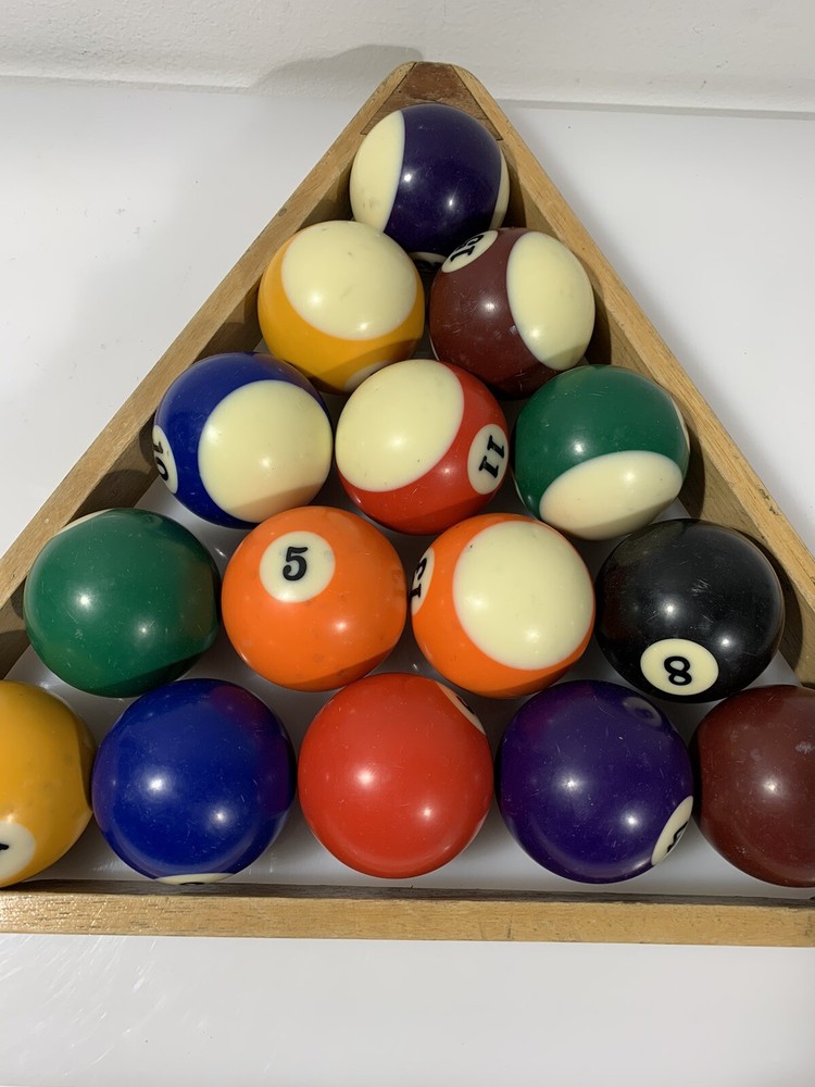 Vintage Pool Table Billiards Balls Regulation