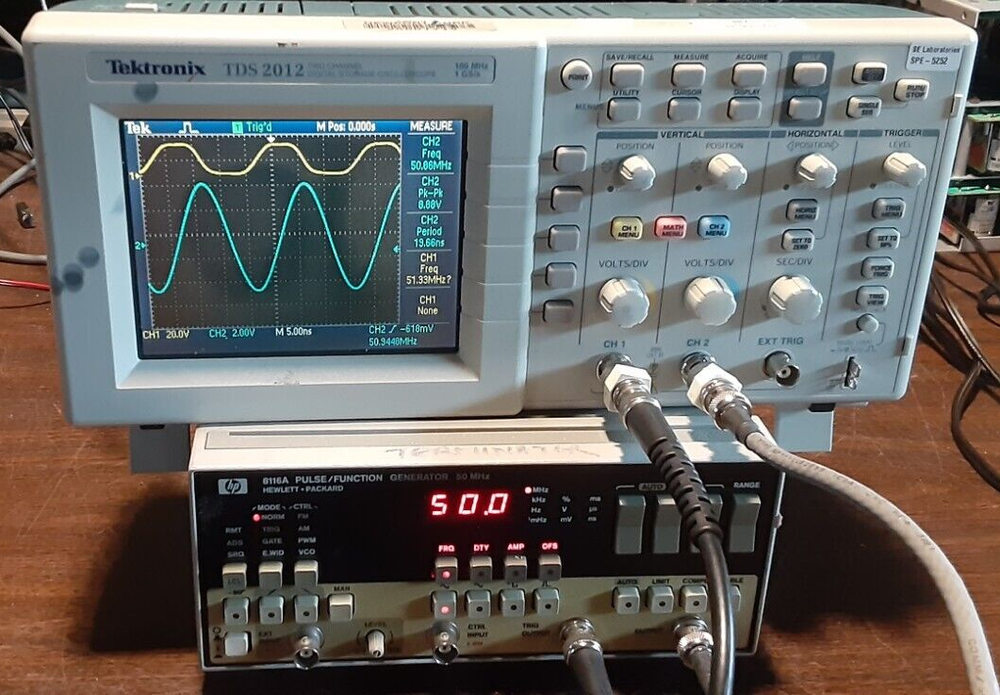 HP8116A 50MHz Pulse Function Generator WORKING 10V p-pk into 50 Ohm Progammable
