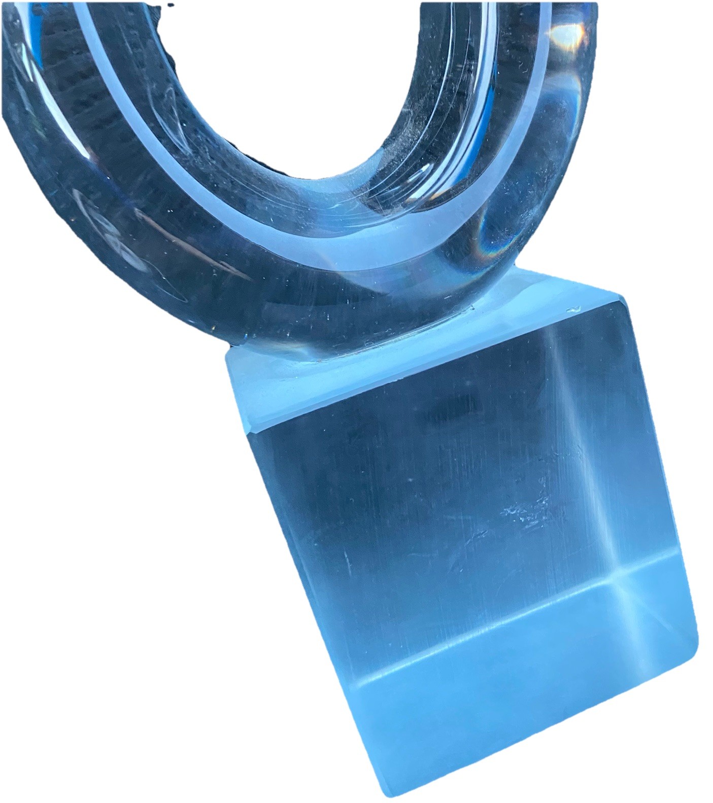 RENATO ANATRA for VETRI MURANO Art Glass Love Knot Spiral Sculpture SIGNED