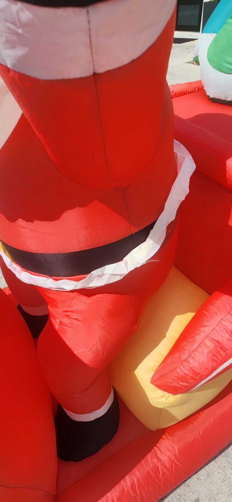 Gemmy Airblown 9ft North Pole Fire Truck Santa LED Inflatable – Tested, Works