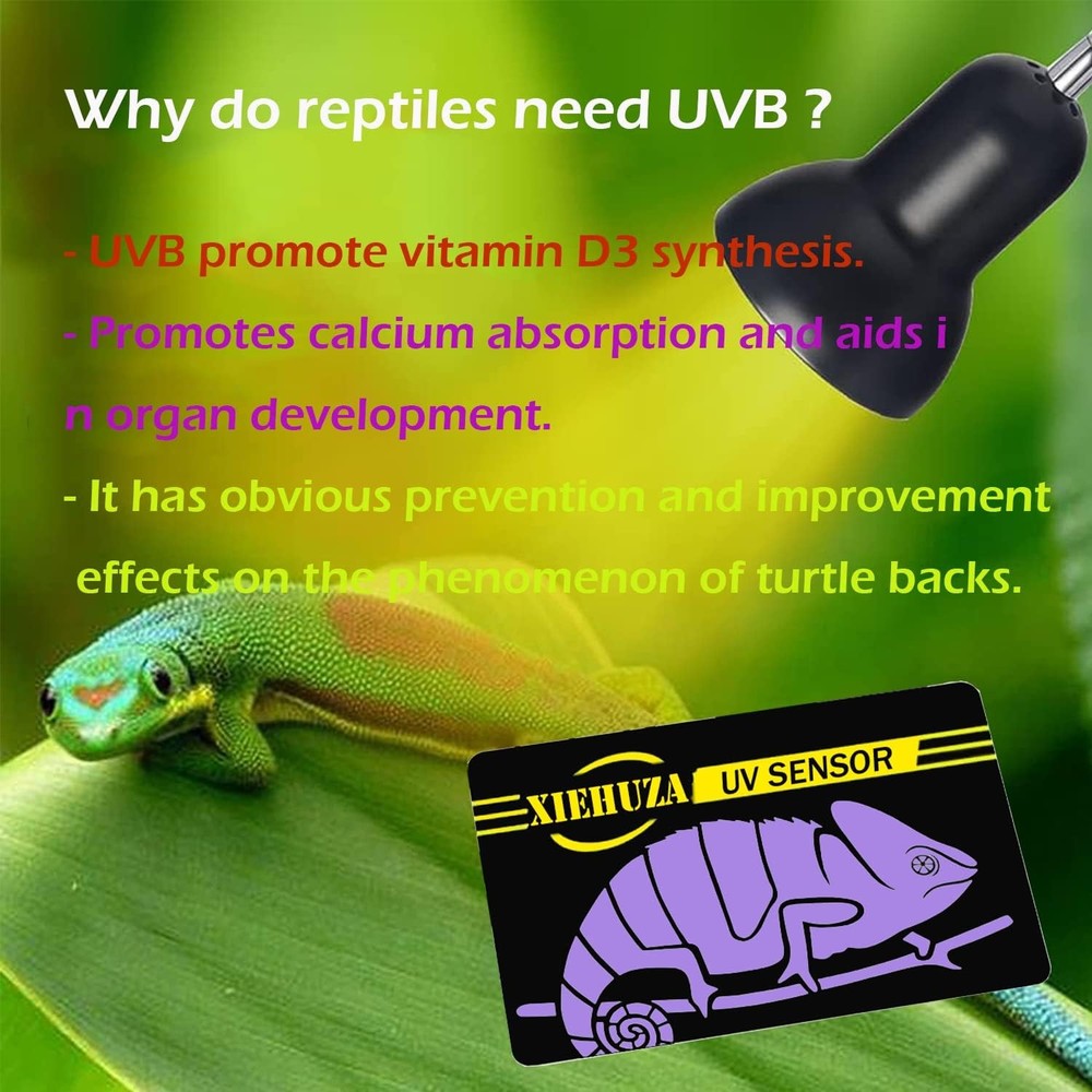 5Pack Quick UVB Test Sensor Cards, Reusable Reptile Tester Heating Purple