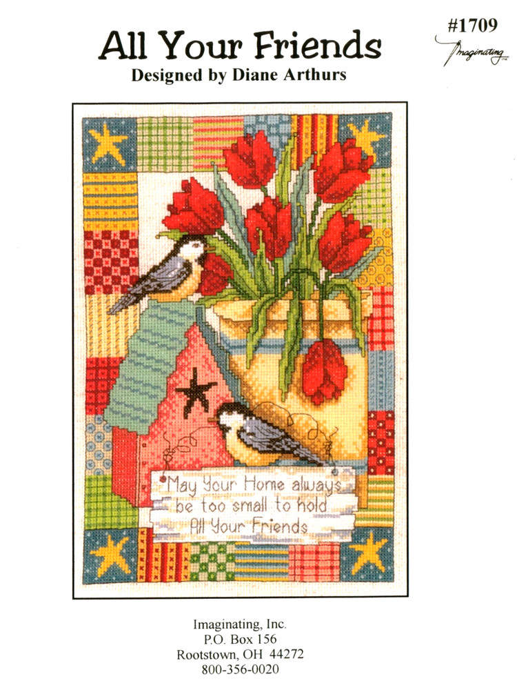 ALL YOUR FRIENDS, Imaginating Embroidery Pattern 1709