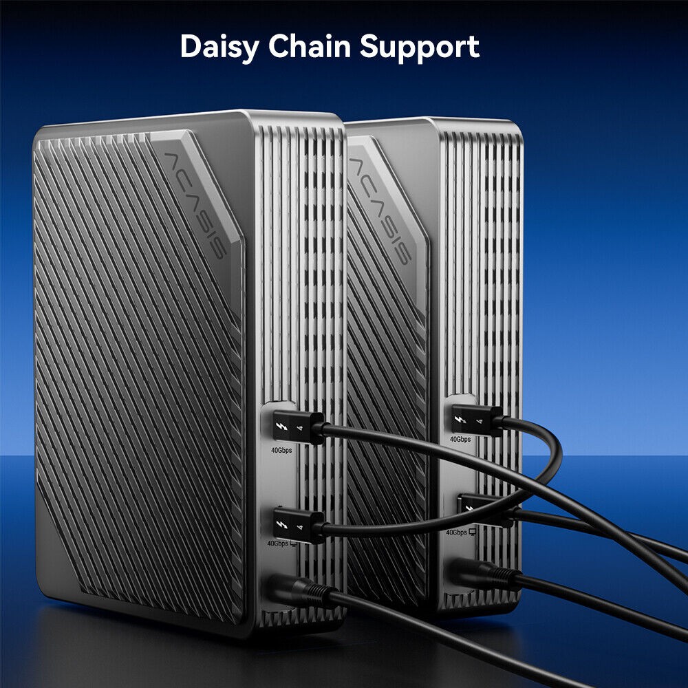 Acasis 4 Bay 40Gbps M.2 NVMe RAID SSD Enclosure Compatible with Thunderbolt 4/3