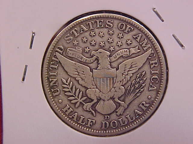 1907 D BARBER HALF DOLLAR - VF - SEE PICS! - (X546)