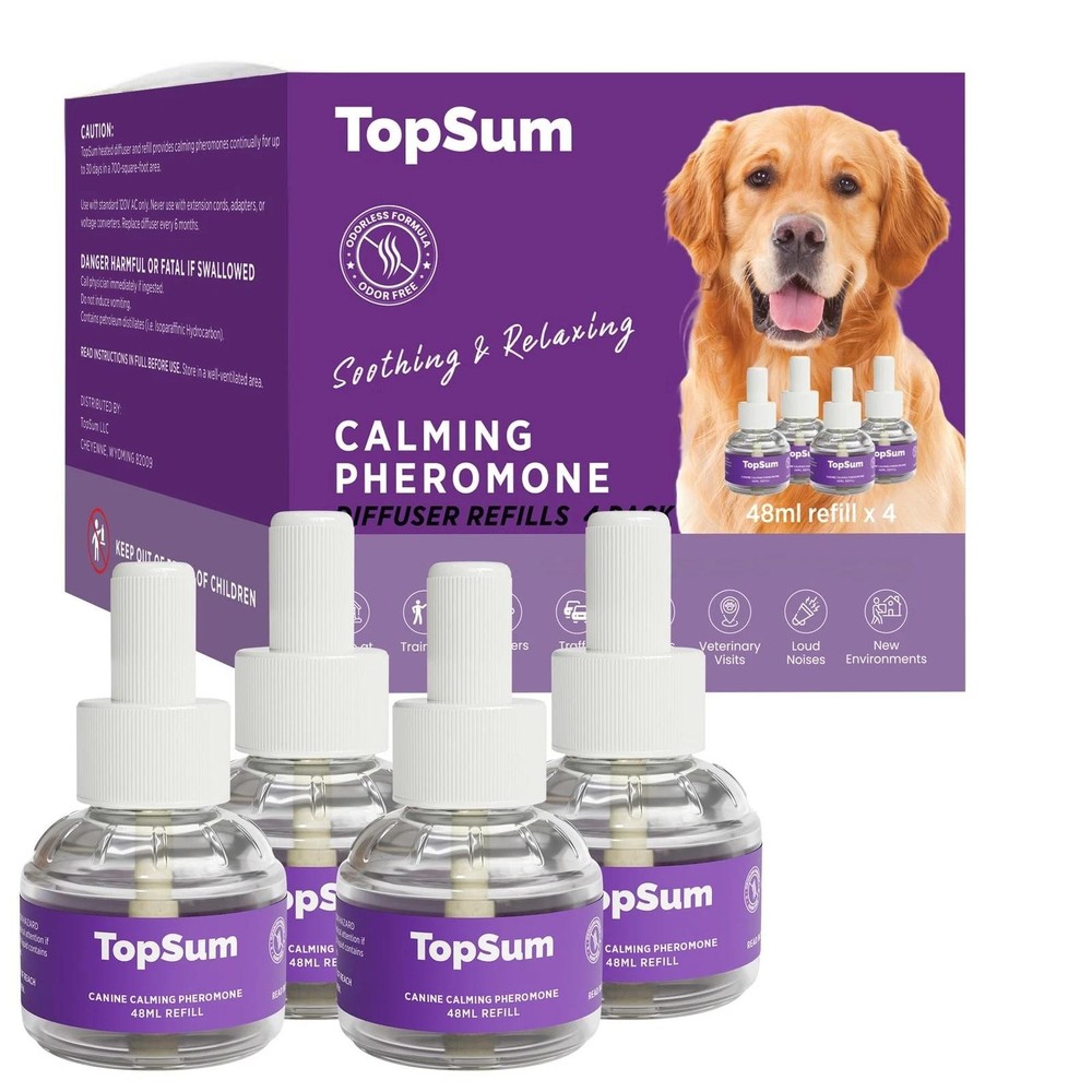 Dog Calming Diffuser Refills 4 Pack Pheromone Refills for Anxiety Relief