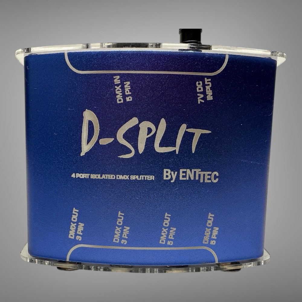 ENTTEC D-Split 4 Port Isolated DMX Splitter w Adapters Lighting Control