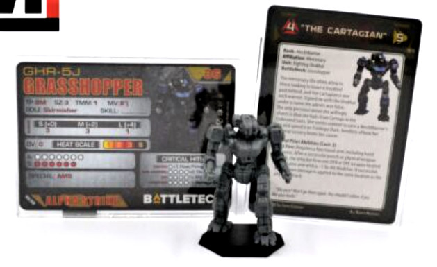 Battletech Grasshopper Mech + Alpha Cards Northwind Command Lance Mercenaries