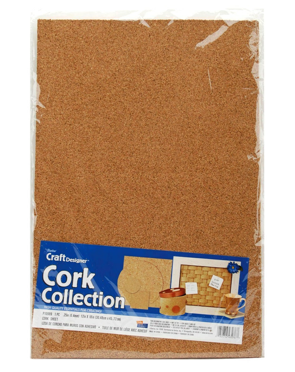 12 x 18 Cork Sheet 12 Inches X 18 Inches X 0.25 (1/4) Inches Darice
