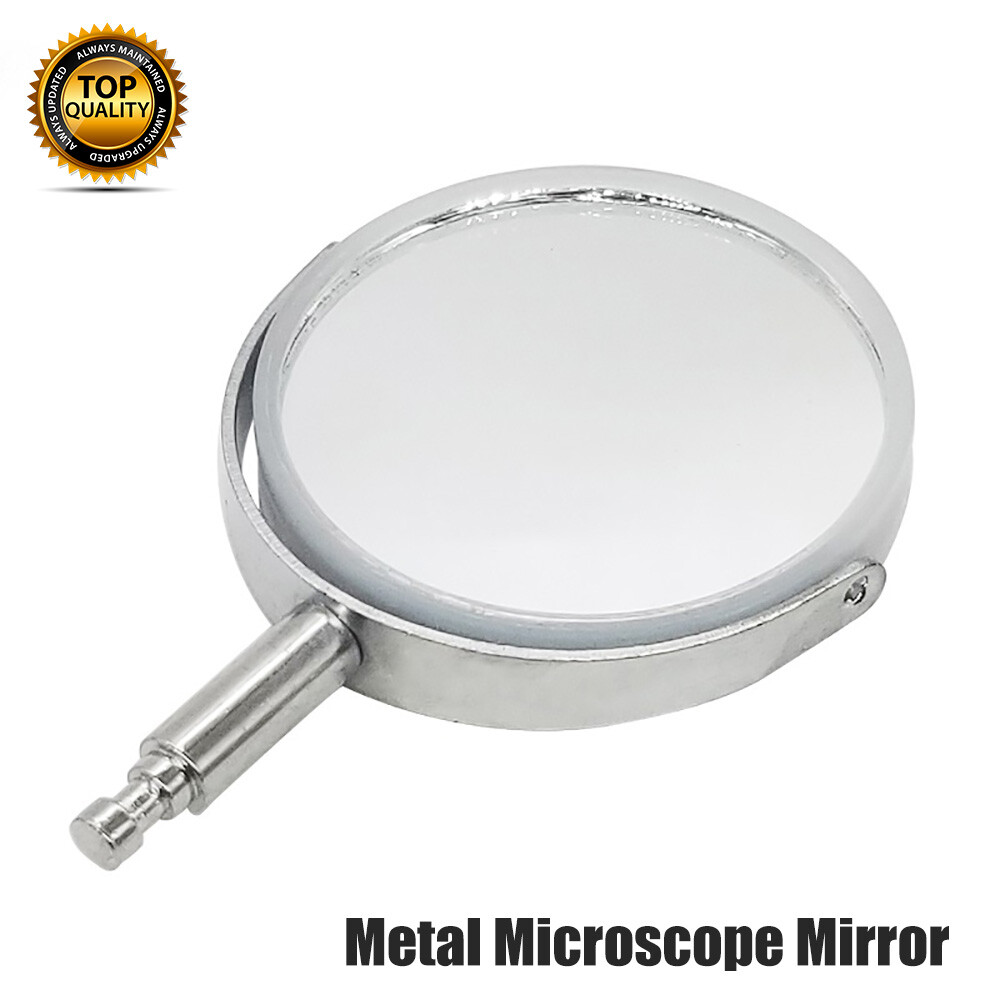 Metal Microscope Mirror Bracket w/ Glass Microscope Mirror Reflector Assembly