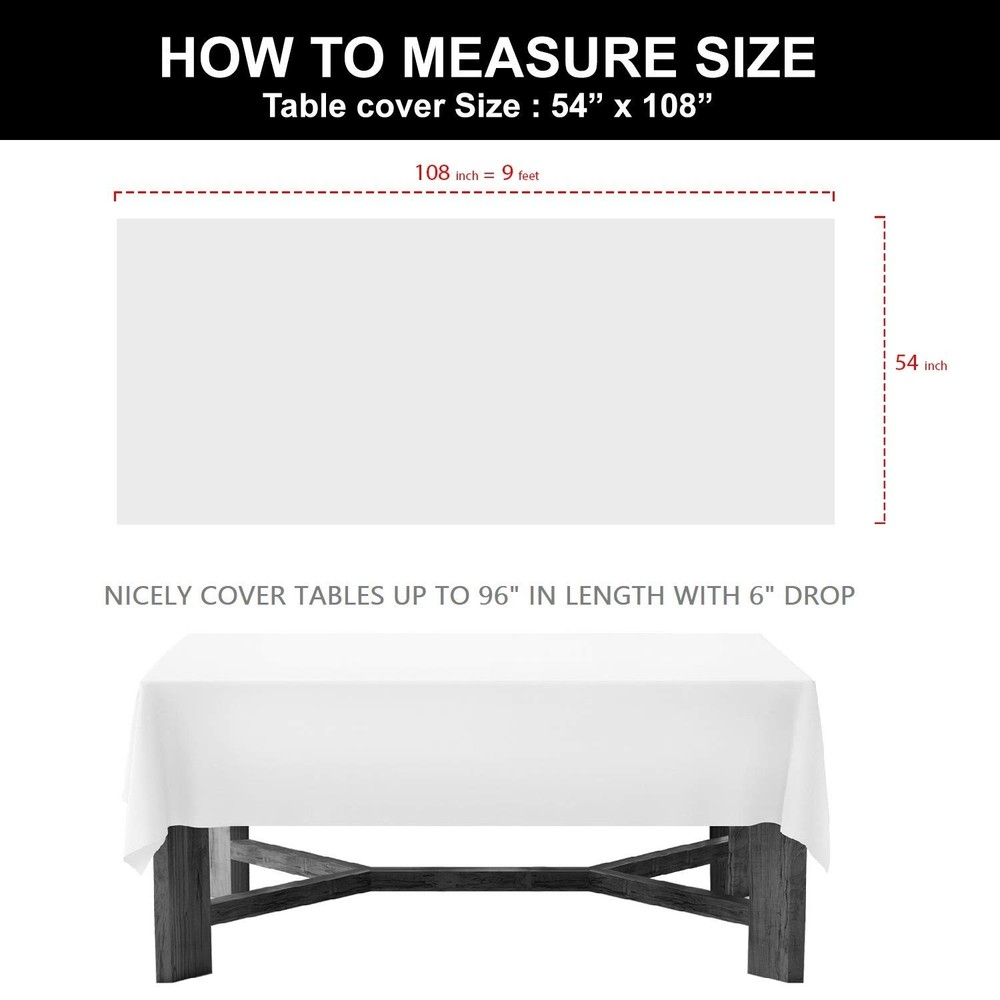 Party Essentials Heavy Duty Rectangle Plastic Table Cover Available in 24 Col...