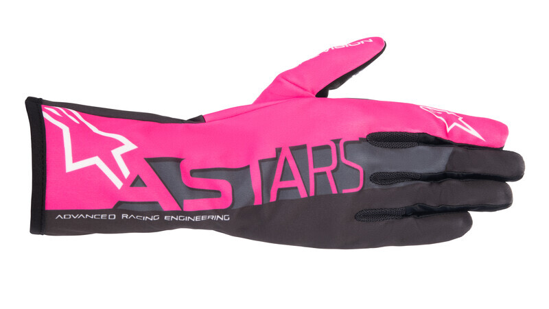 Alpinestars Tech-1 K RACE V2 ADVANCE Kart Racing Gloves Pink/Black 3552423-399