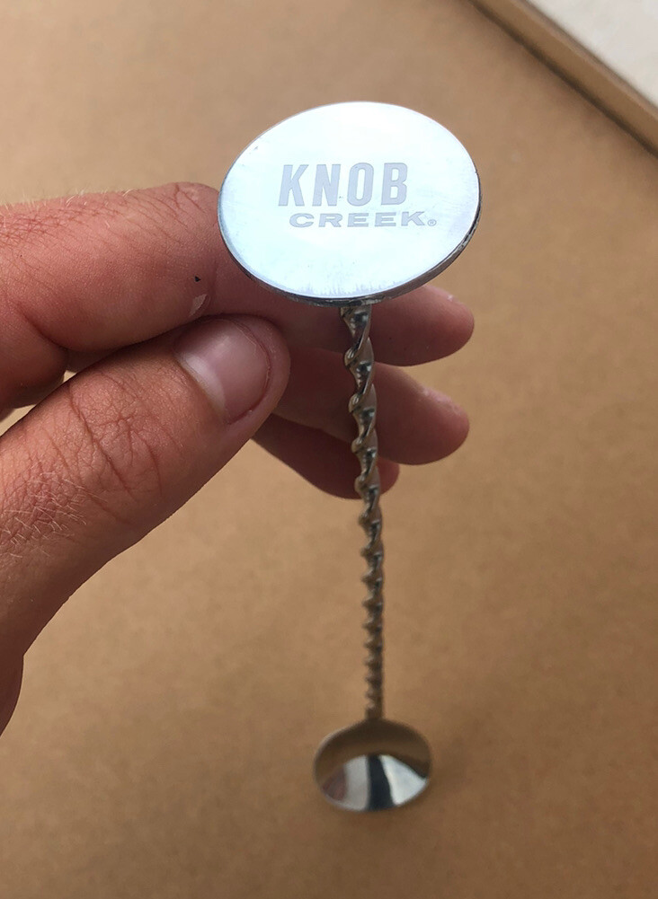 Knob Creek Vintage Stainless Steel Cocktail Muddler/Stirring Spoon Mixing Tool