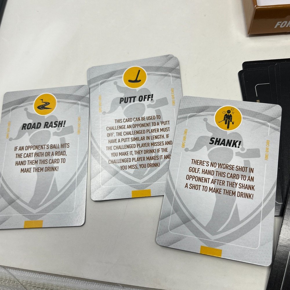 Fore! Drinks On-Course Golf Game Card Game - COMPLETE