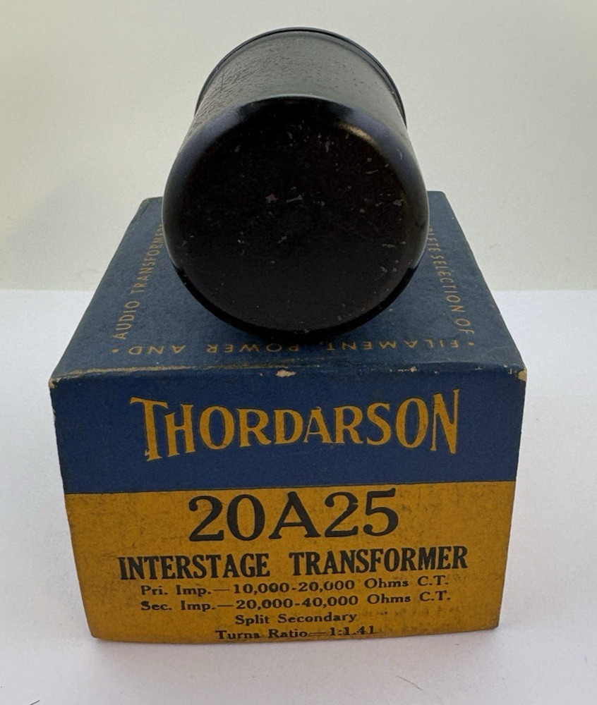 Vintage Thordarson 20A25 Interstage Transformer w/ Original Box