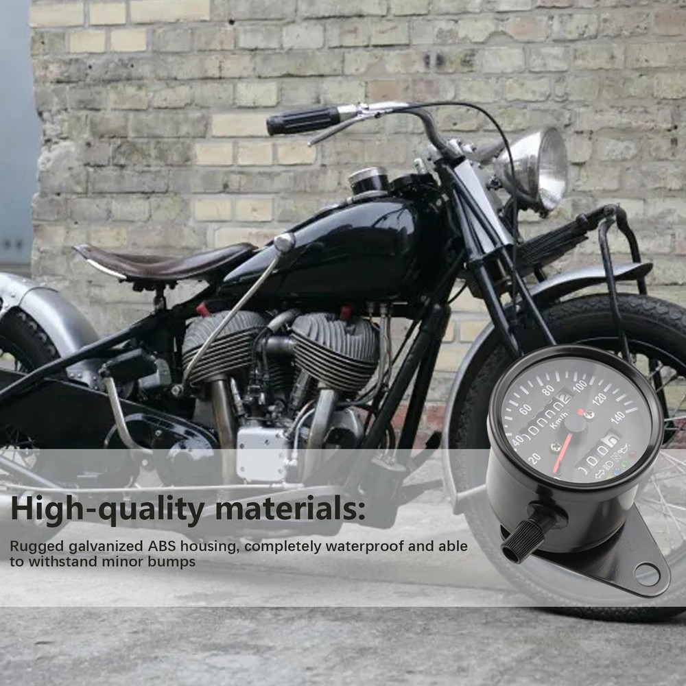 Universal Digital Motorcycle Odometer Speedometer Tachometer Gauge LED Meter