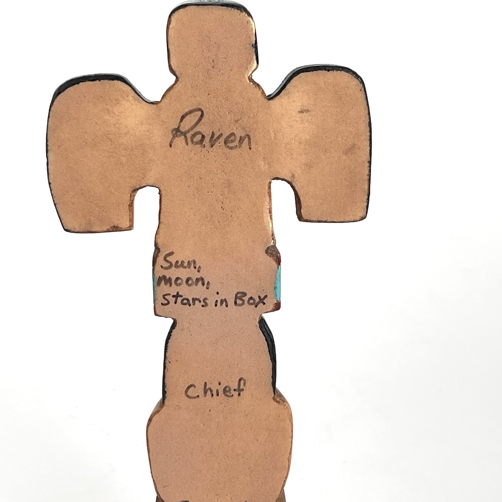 Pacific Northwest Native American Totem Pole Tlingit Raven Chief Box Alaska 10”