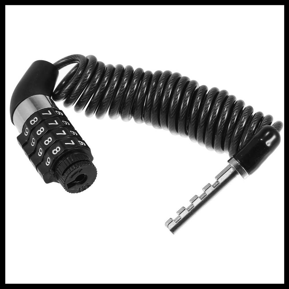 Helmet Lock Bike Cable Lock 4 Digit Security Resettable Combination Locks