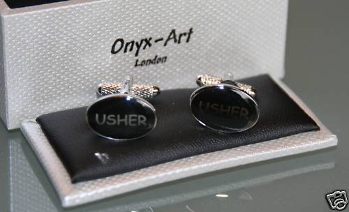 Mens Cufflinks - Usher Design Wedding Gift * New *