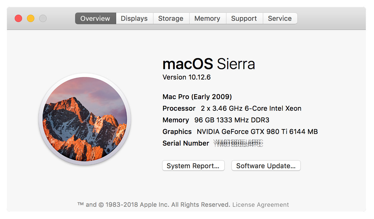 2009  Mac Pro 4,1- 5,1 CPU Tray with 12-Core 3.46GHz Xeon and 96GB RAM