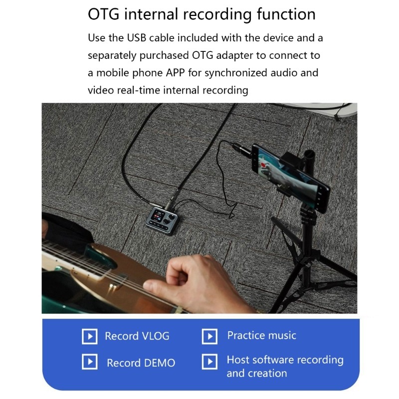 Miniature Guitar Bass Processor Amp Noise Reduction Sturdy Design