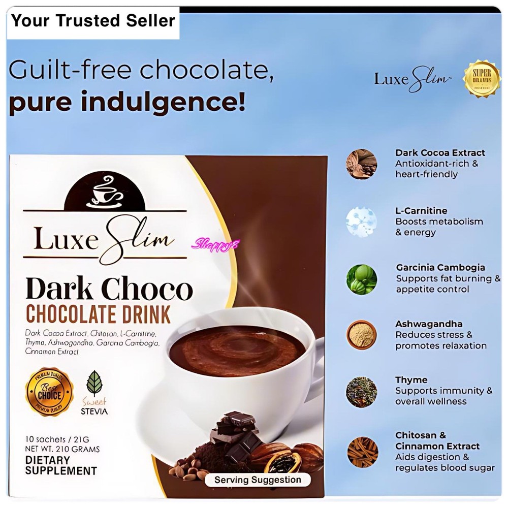 Luxe Slim Dark Choco, Chocolate Drink