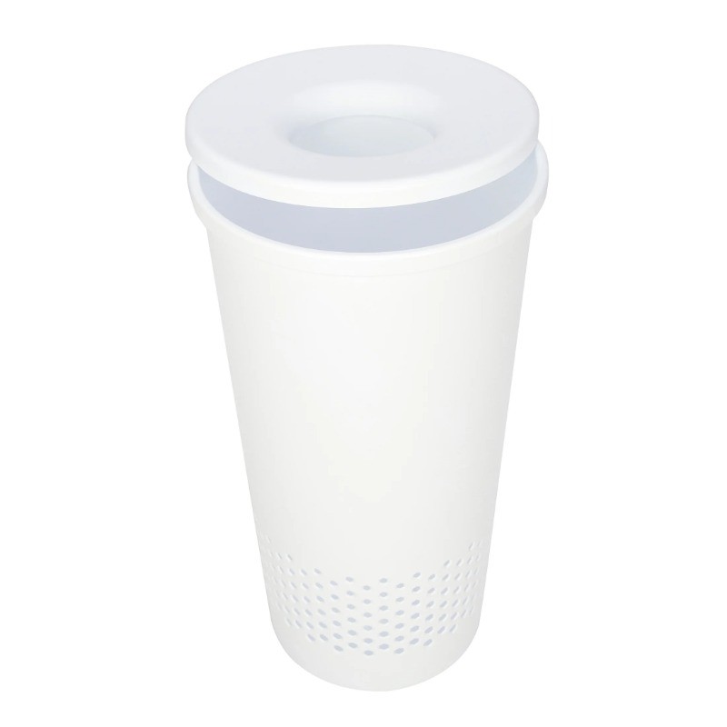 Mainstays White Round Lidded Hamper, All Ages
