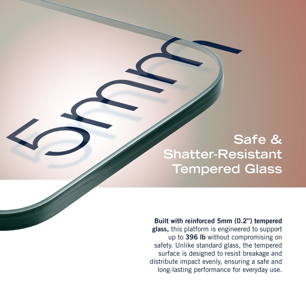 396-Lb Capacity Digital Bathroom Scale, Bluetooth, LED Display, BMI