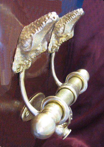 ALLIGATOR / CROCODILE  Bronze DUET Door Knocker