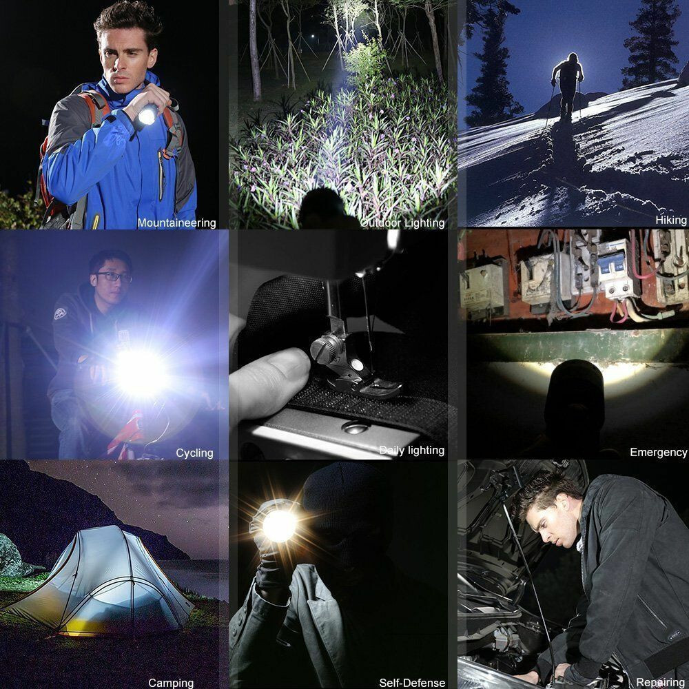 Super Bright Tactical Military LED Flashlight flash light 2000 Lumen 10000 LUX!