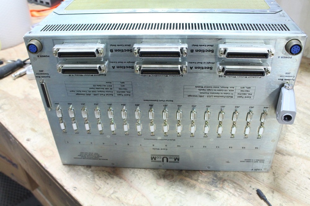 Moducom Modular Communication System 240226 W/ 6 Dual Tri Receive Cards