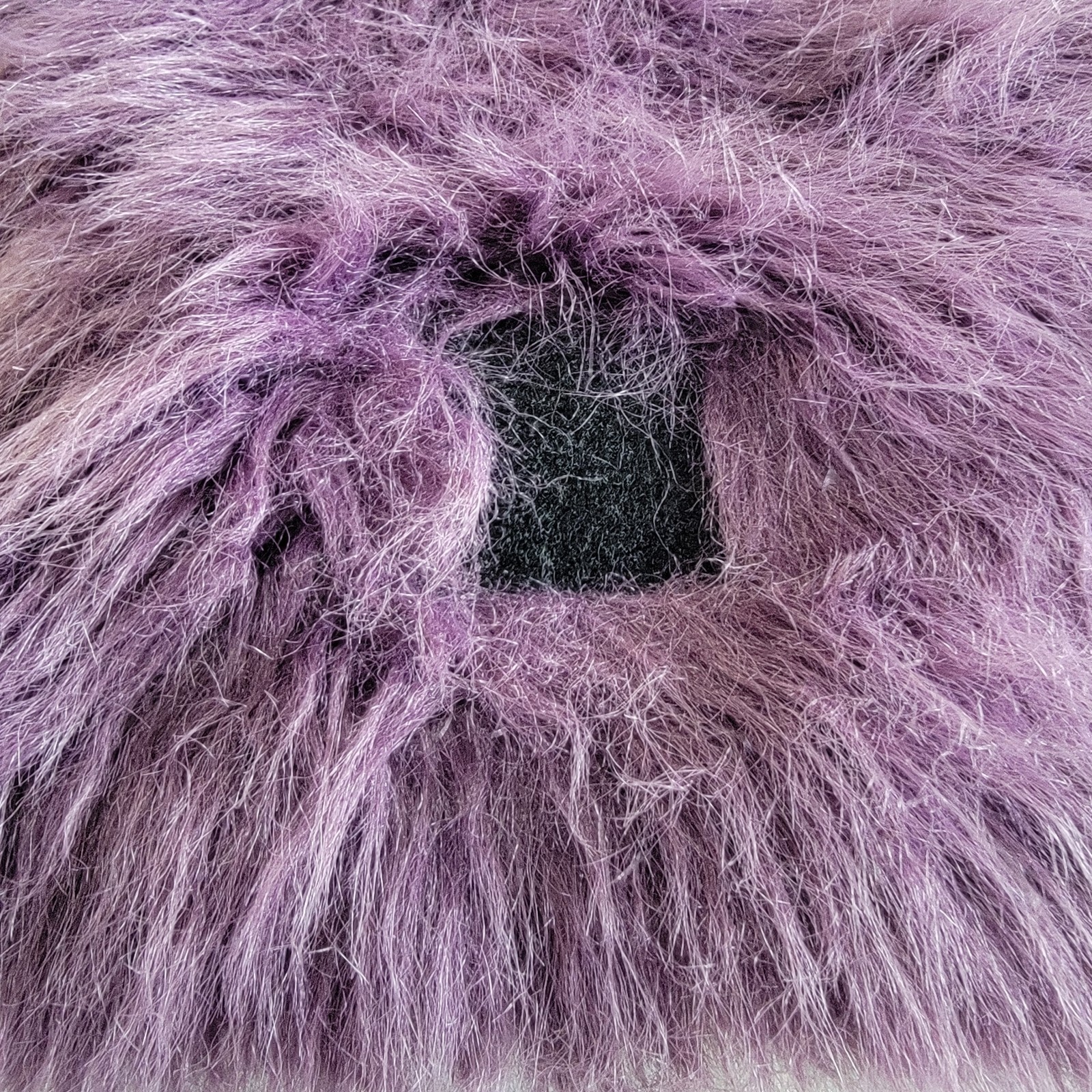 Vintage Y2K Faux Fur Punky Shoulder Bag Purple Medium Size for Women
