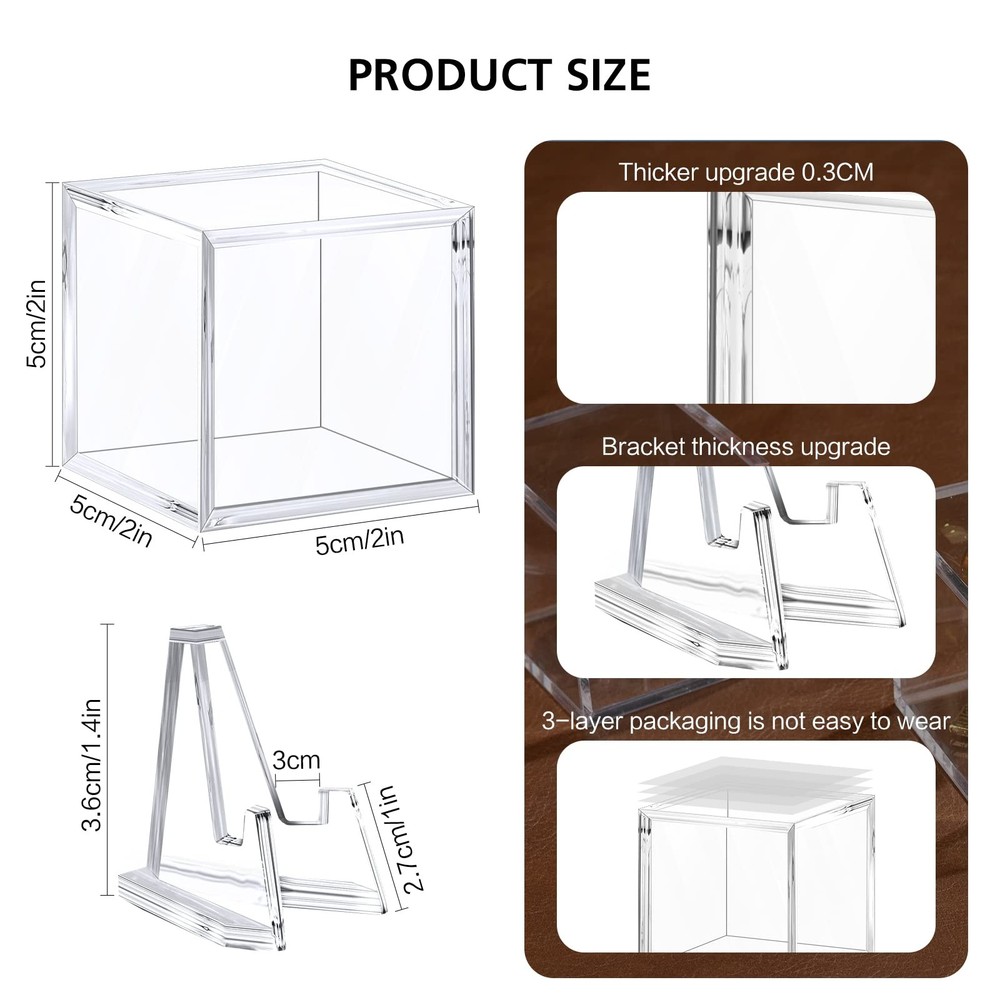 Foboull Championship Ring Display Case, Acrylic Box and Transparent