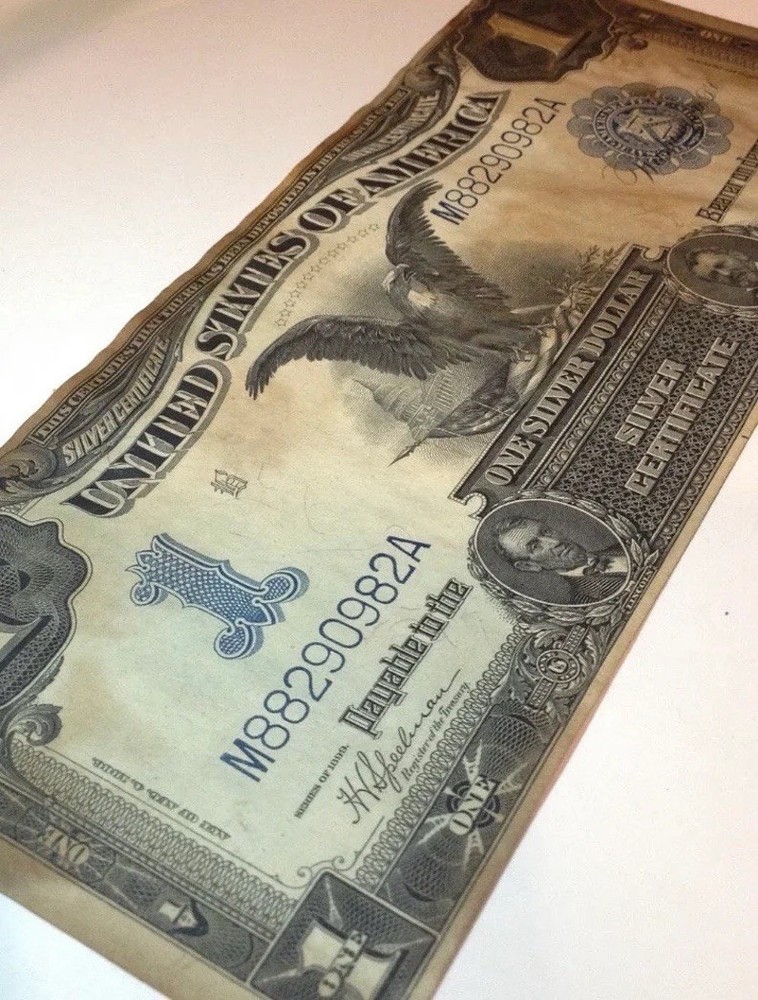 1899 $1 Black Eagle Silver Certificate Large Size- Superbly Nice Looking & Crisp
