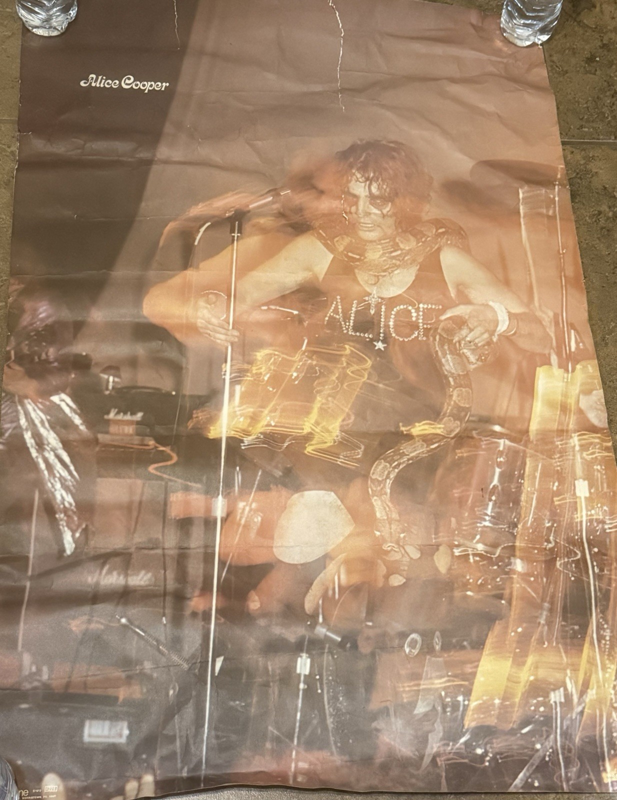 Vintage 1972 Alice Cooper Poster Studio One RARE 24 X 36