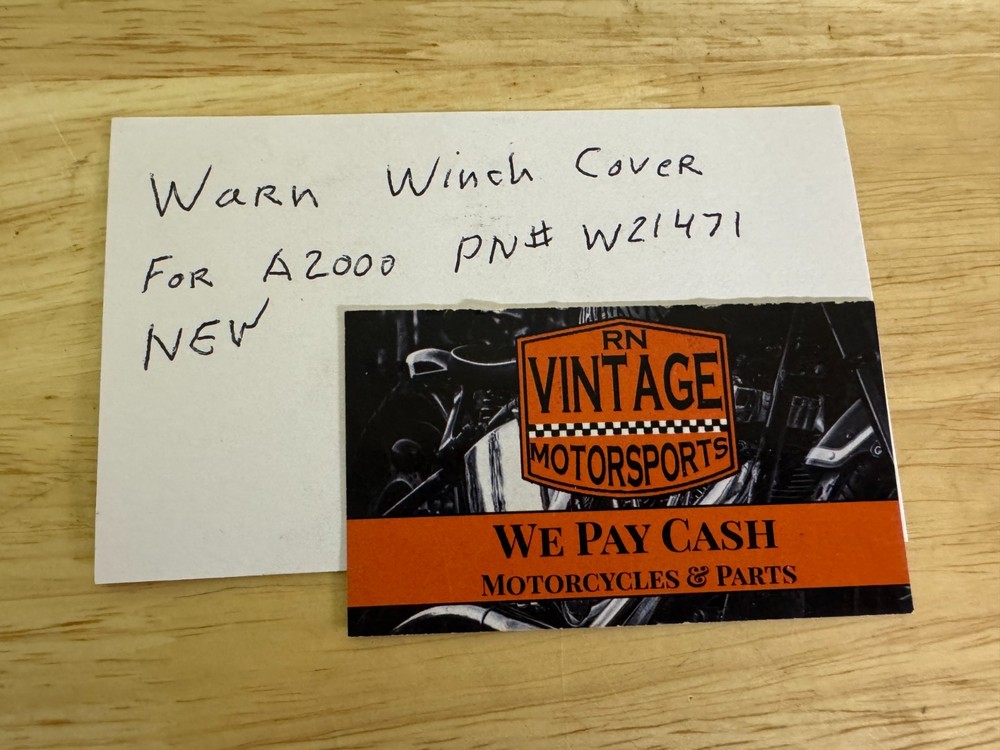 Warn Winch Cover for A2000 Winch Part # W21471 New