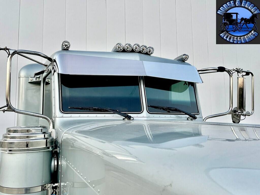 ROLLIN LOW PETERBILT 11'' X 7.5'' FLAT BOTTOM VISOR V. TOP 386,389,379,388 #1034