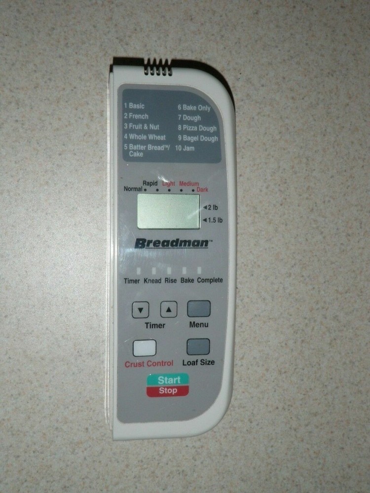 Choose Bread Machine Part from List for Breadman Model TR800