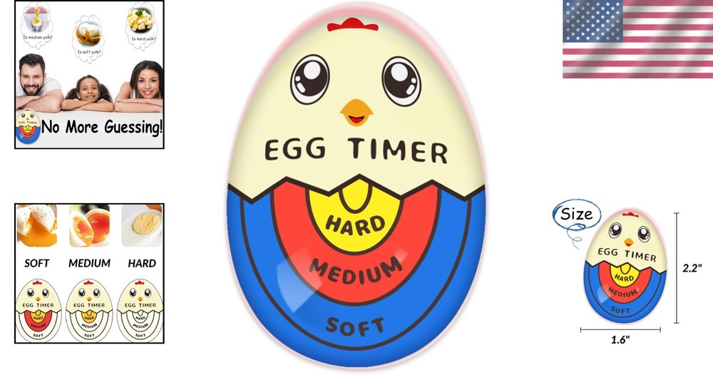 Tricolor Color-Changing Egg Timer – Perfect Hard/Soft Boiled Eggs Every Time