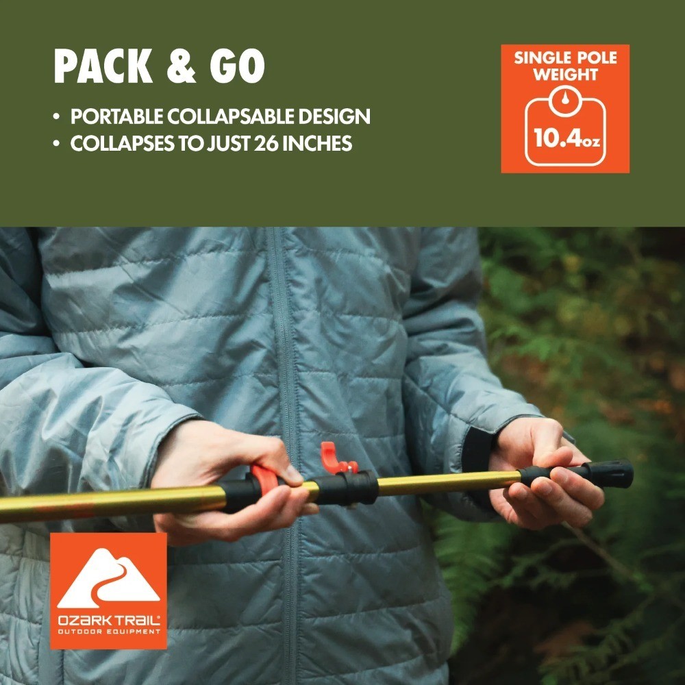 Adjustable Quick Lock Trekking Pole with EVA Grip Hiking Walking Stick