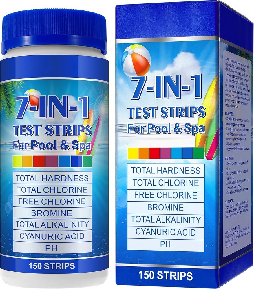 Pool Strips 7-in-1 150Pcs for Pool & Spa Water Testing Kit
