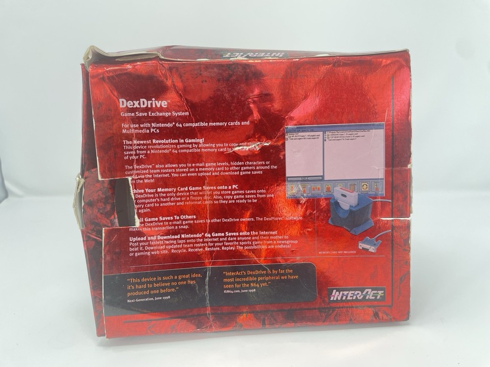InterAct DexDrive Game Save Exchange System for Nintendo 64 Complete in Box