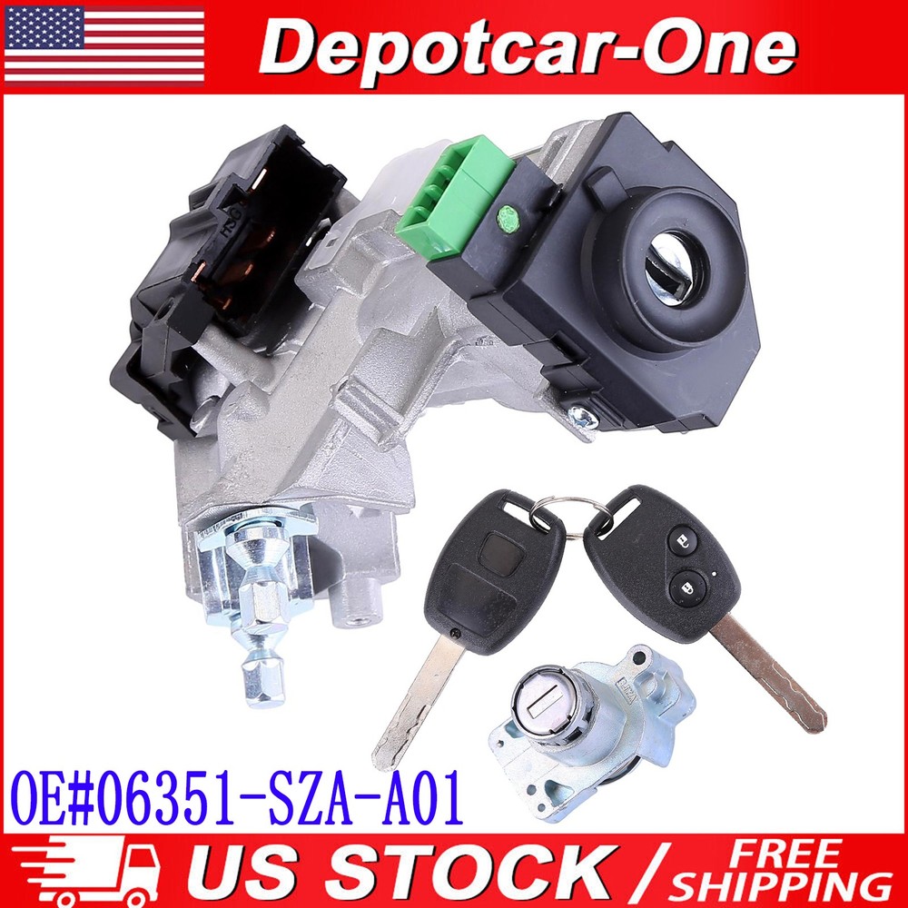 Ignition Switch Cylinder Lock Assembly Set With 2 Keys for Honda Pilot 2009-2015
