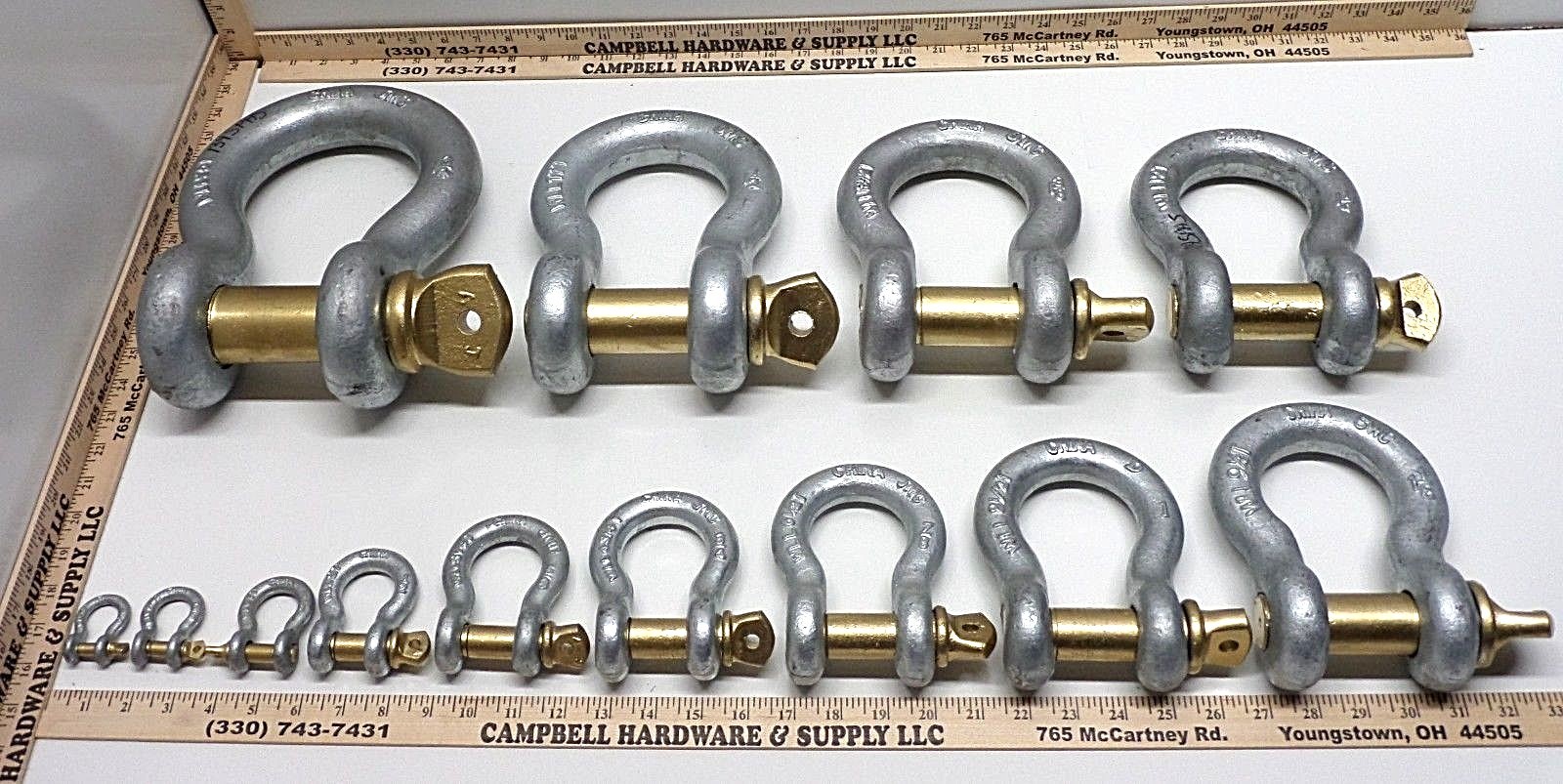 Screw Pin Anchor Shackle Clevis D Ring Bow Lifting Pulling Sizes 3/16" to 2"®️🆕