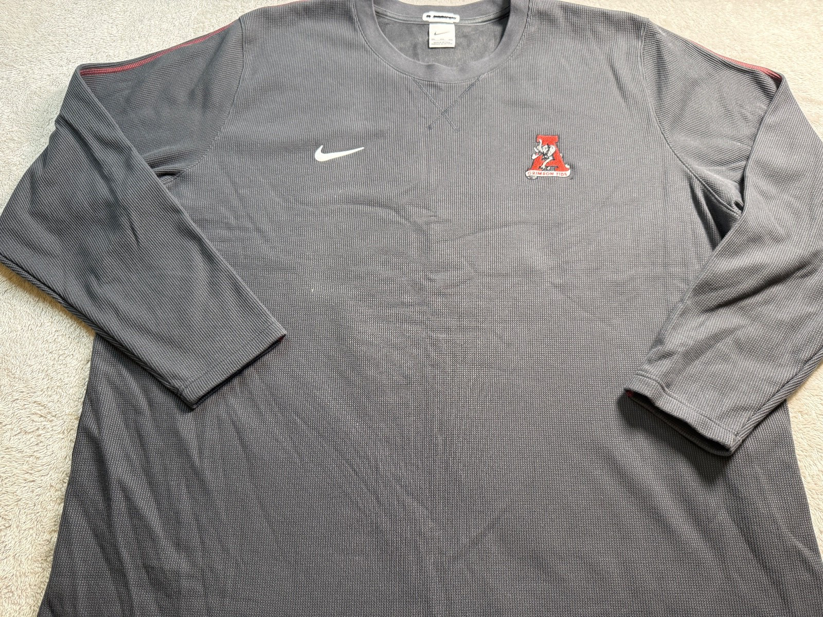 Men's Nike Anthracite Alabama Crimson Tide 2024 Sideline Coaches L/S  4XL 287