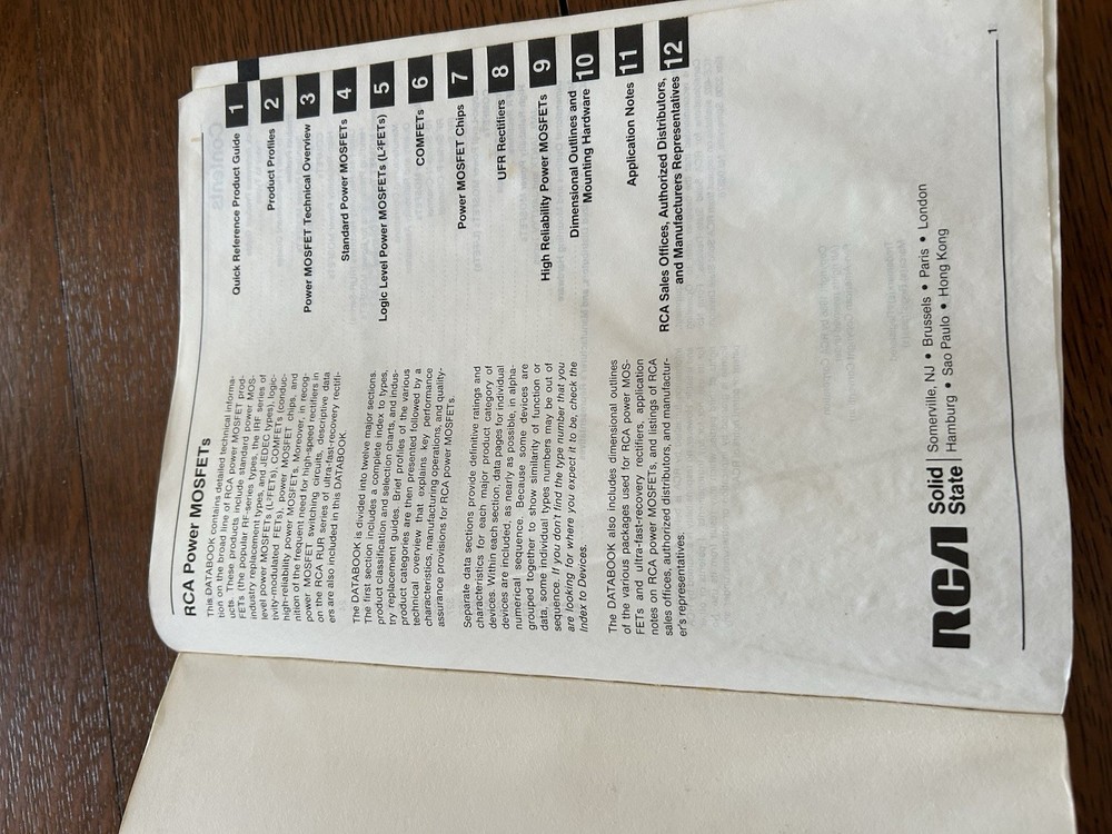 RCA Solid State Databook/Catalog - Power MOSFETs