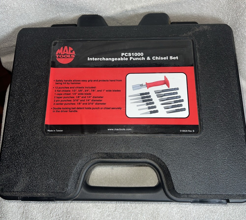 MAC Tools PCS1000 Interchangeable Punch & Chisel Set In Case