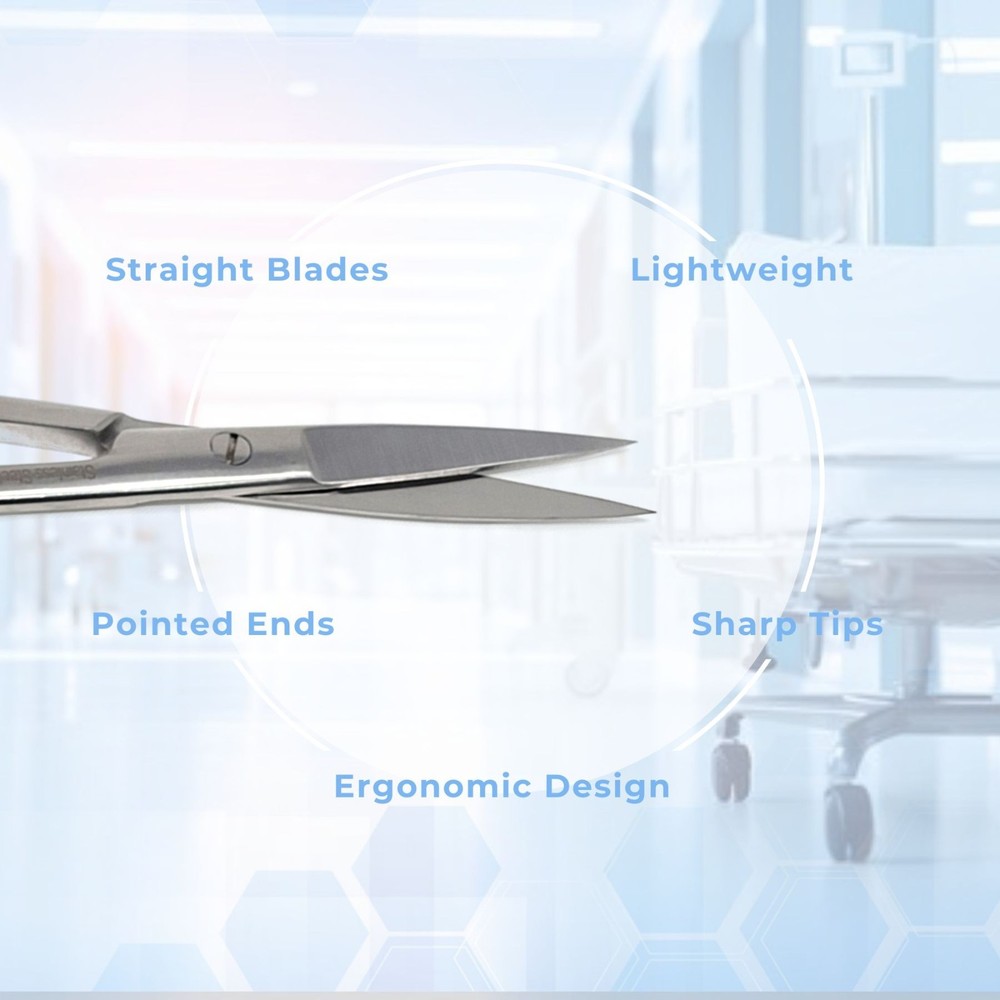 Surgical Operating Dissecting Scissors Standard 4.5" Straight Sharp/Sharp Tools